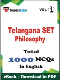 Telangana SET Philosophy PDF Book In English - MCQ / Objective Questions(VOL.1)