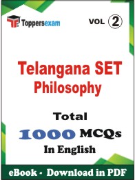 Telangana SET Philosophy PDF Book In English - MCQ / Objective Questions(VOL.2)