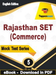 Rajasthan SET (Commerce) Test PDF Book In English - Practice Set