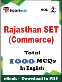 Rajasthan SET (Commerce) PDF Book in English - MCQ / Objective Questions (VOL.2)