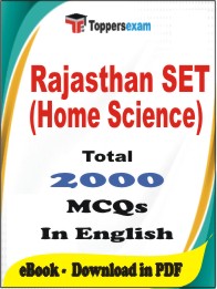 Rajasthan SET (Home Science) PDF Book in English - MCQ / Objective Questions (