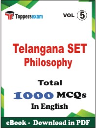 Telangana SET Philosophy PDF Book In English - MCQ / Objective Questions (VOL.5)