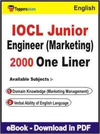IOCL Junior Engineer (Marketing) One Liner Book PDF in English