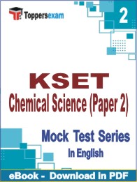 KSET Chemical Science (Paper 2) Test PDF Book In English - Question Paper