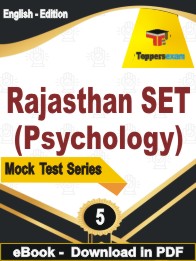 Rajasthan SET (Psychology) PDF Book In English - Practice Set