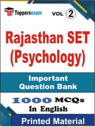 Rajasthan SET (Psychology) Book in English - Objective MCQ (VOL.2)