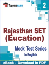 Rajasthan SET (Education) Test PDF Book In English - Question Paper