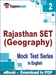 Rajasthan SET (Geography) Test PDF Book In English - Question Paper