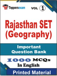 Rajasthan SET (Geography) Book in English - Objective MCQ (VOL.1)