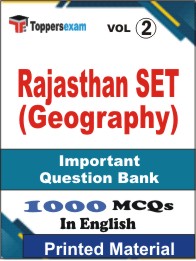 Rajasthan SET (Geography) Book in English - Objective MCQ (VOL.2)