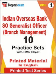 Indian Overseas Bank SO Generalist Officer (Branch Management) Book in English - Practice Set (VOL.1)