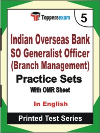Indian Overseas Bank SO Generalist Officer (Branch Management) Book in English - Mock Test / Practice Set
