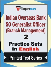 Indian Overseas Bank SO Generalist Officer (Branch Management) Book in English - Question Paper / Practice Set