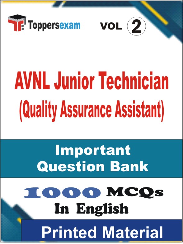 AVNL Junior Technician (Quality Assurance Assistant) Book in English - Objective MCQ (VOL.2)