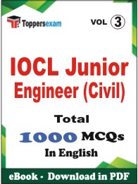 IOCL Junior Engineer (Civil) PDF Book in English - MCQ / Objective Questions (VOL.3)