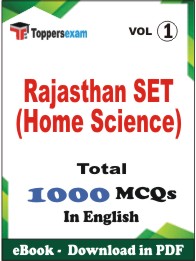 Rajasthan SET (Home Science) PDF Book in English - MCQ / Objective Questions (VOL.1)
