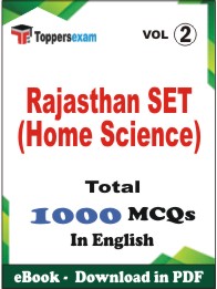 Rajasthan SET (Home Science) PDF Book in English - MCQ / Objective Questions (VOL.2)