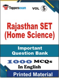 Rajasthan SET (Home Science) Book in English - Objective MCQ (VOL.5)