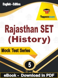 Rajasthan SET (History) Test PDF Book In English - Practice Set