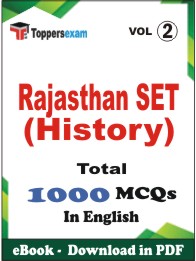 Rajasthan SET (History) PDF Book in English - MCQ / Objective Questions (VOL.2)