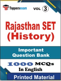 Rajasthan SET (History) Book in English - Objective MCQ (VOL.3)