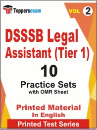 DSSSB Legal Assistant (Tier 1) Book in English - Practice Set (VOL.2)