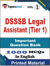 DSSSB Legal Assistant (Tier 1) Book in English - Objective MCQ (VOL.1)