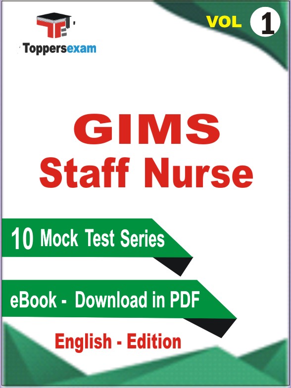 GIMS Staff Nurse Test PDF Book in English - Mock Test/Practice Set (VOL.1)