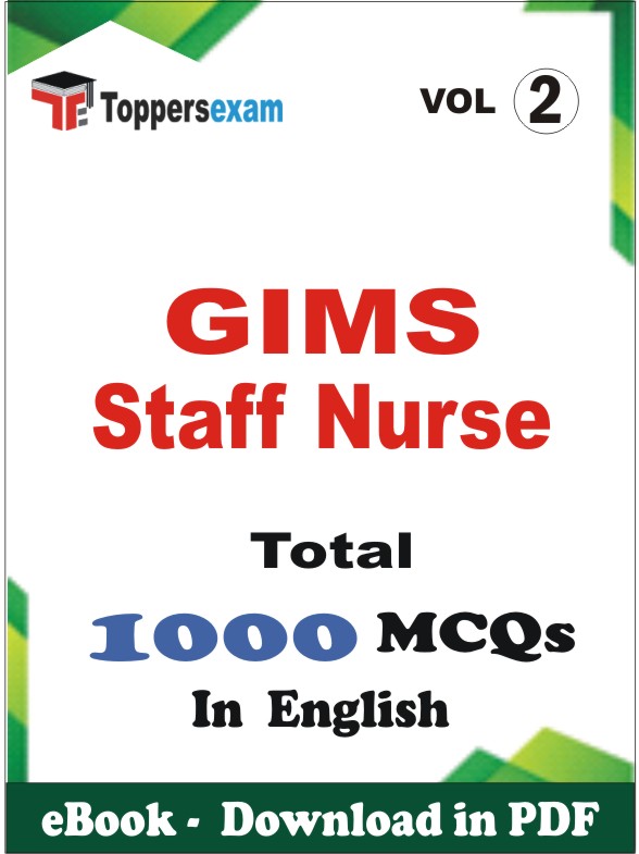 GIMS Staff Nurse PDF Book In English - MCQ / Objective Questions (VOL.2)