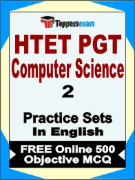 HTET PGT Computer Science Exam Book in English - Question Paper / Practice Set