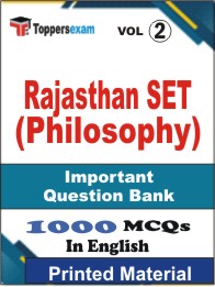 Rajasthan SET (Philosophy) Book in English - Objective MCQ (VOL.2)