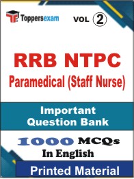 RRB NTPC Paramedical (Staff Nurse) Book in English - Objective MCQ (VOL.2)