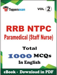 RRB NTPC Paramedical (Staff Nurse) PDF Book in English - MCQ / Objective Questions (VOL.2)