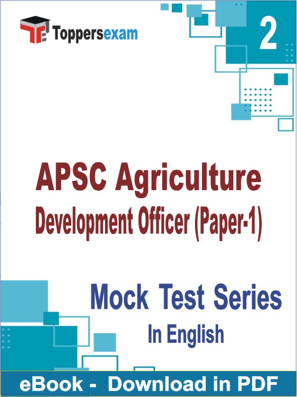 APSC Agriculture Development Officer (Paper-1) PDF Book In English - Question Paper