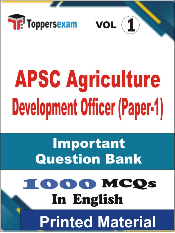 APSC Agriculture Development Officer (Paper-1) Book in English - Objective MCQ (VOL.1)