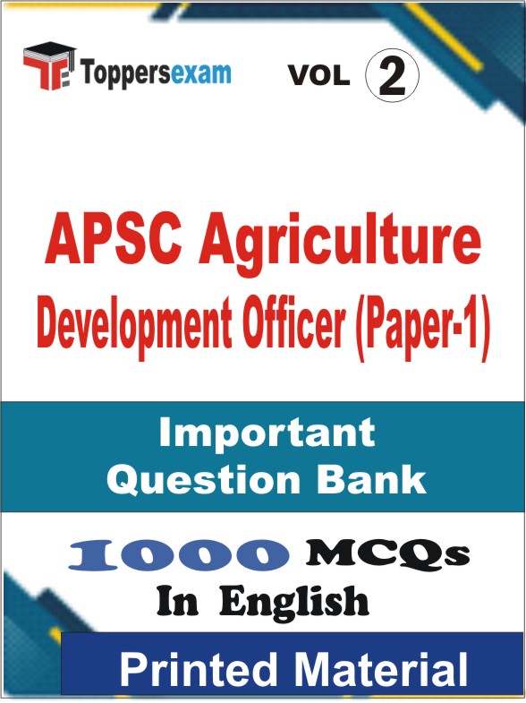 APSC Agriculture Development Officer (Paper-1) Book in English - Objective MCQ (VOL.2)