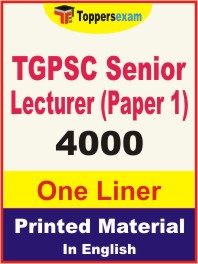 TGPSC Senior Lecturer (Paper-1) One Liner Book in English
