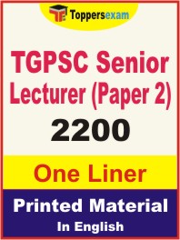 TGPSC Senior Lecturer (Paper-2) One Liner Book in English