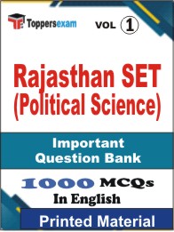Rajasthan SET (Political Science) Book in English - Objective MCQ (VOL.1)