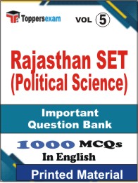 Rajasthan SET (Political Science) Book in English - Objective MCQ (VOL.5)