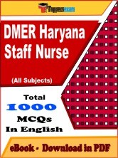 DMER Haryana Staff Nurse PDF Book In English