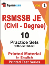 RSMSSB JE (Civil - Degree) Book in English - Practice Set (VOL.1)