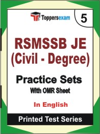 RSMSSB JE (Civil - Degree) Book in English - Mock Test / Practice Set