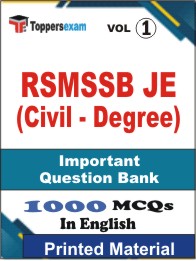 RSMSSB JE (Civil - Degree) Book in English - Objective MCQ (VOL.1)