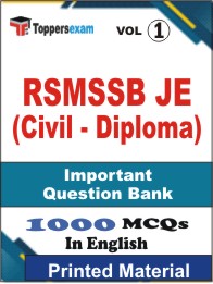 RSMSSB JE (Civil - Diploma) Book in English - Objective MCQ (VOL.1)