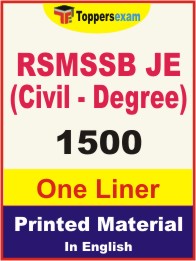 RSMSSB JE (Civil - Degree) One Liner Book in English