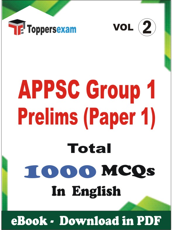 APPSC Group 1 Prelims (Paper 1) PDF Book In English - MCQ / Objective Questions (VOL.2)