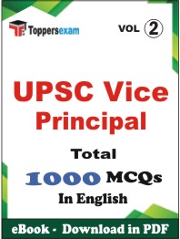 UPSC Vice Principal PDF Book in English - MCQ / Objective Questions (VOL.2)