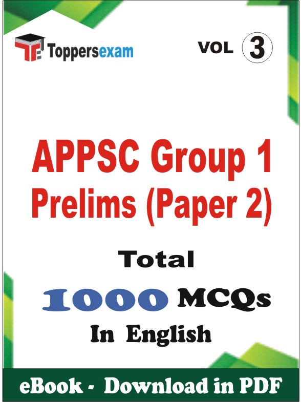 APPSC Group 1 Prelims (Paper 2) PDF Book In English - MCQ / Objective Questions (VOL.3)