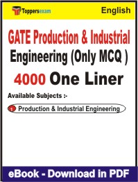 GATE Production & Industrial Engineering (Only MCQ) One Liner Book PDF in English